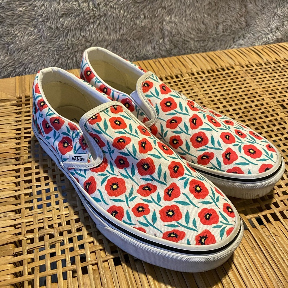 Womens Poppy Print Vans